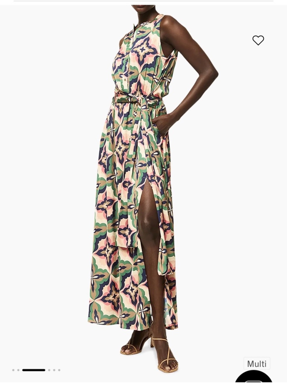 Misa Los Angeles Anabella Mosaic Multi-Color Floral Geometric Sleeveless